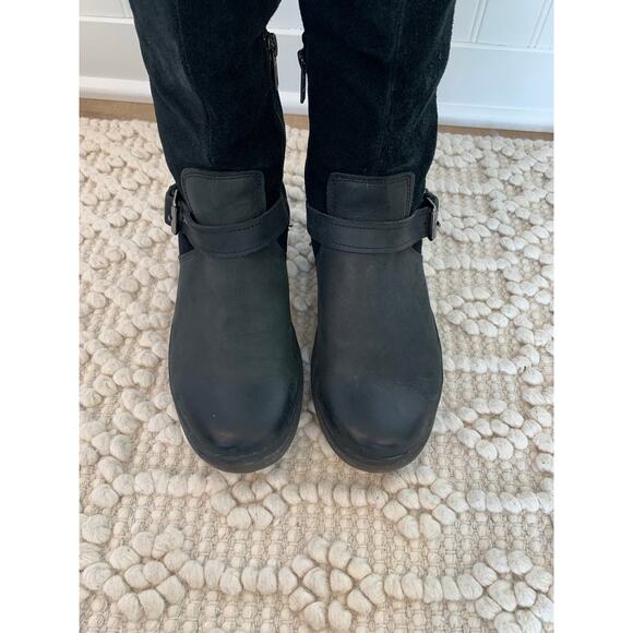 Ugg Thomsen Waterproof Leather Boot Black Size 7 - Picture 10 of 13